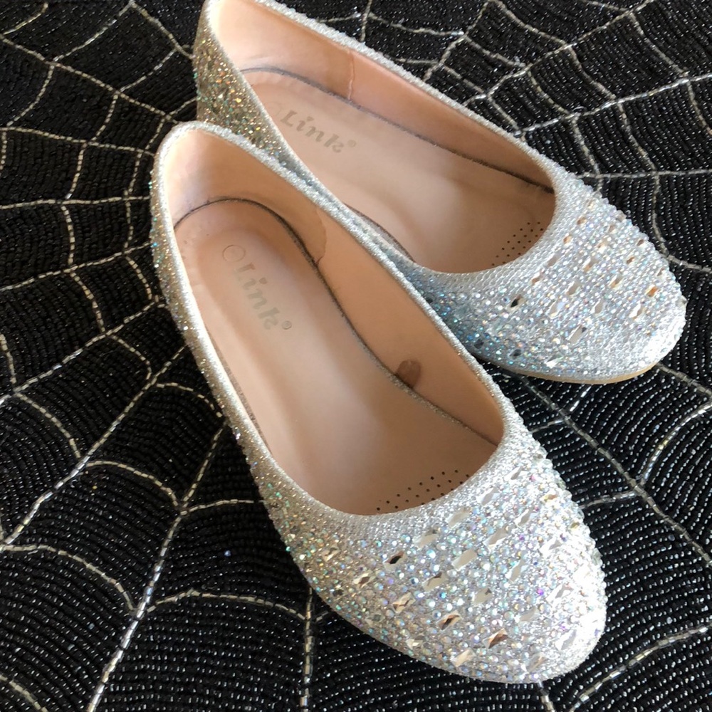 Sparkly party shoes - flats - Girl size US 1 - Picture 1 of 5